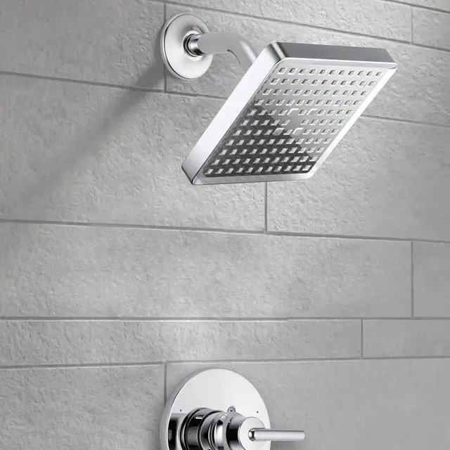 Alt view image 2 of 7 - Voolan High Pressure Rain Shower Head - Luxury Modern Look - The Adjustable Replacement For Your Bathroom Showerhead - 6" Square High Flow Pressure Boosting Showers (Chrome)