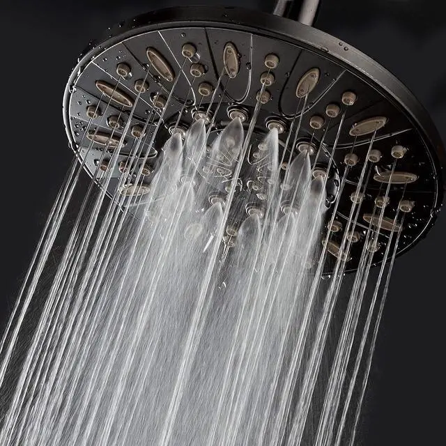 Alt view image 6 of 6 - AquaDance Oil Rubbed Bronze High Pressure 6-Setting 7" Rain Shower Head  Angle Adjustable, Anti-Clog Showerhead Jets, Tool-Free Installation-USA Standard Certified-U.S. Brand