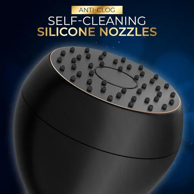 Alt view image 4 of 7 - High Pressure Shower Head - Powerful Deluxe Bathroom Showerhead with Strong Spray Stream and Small Silicone Nozzles - Universal Fit Works with High and Low Water Flow Showers