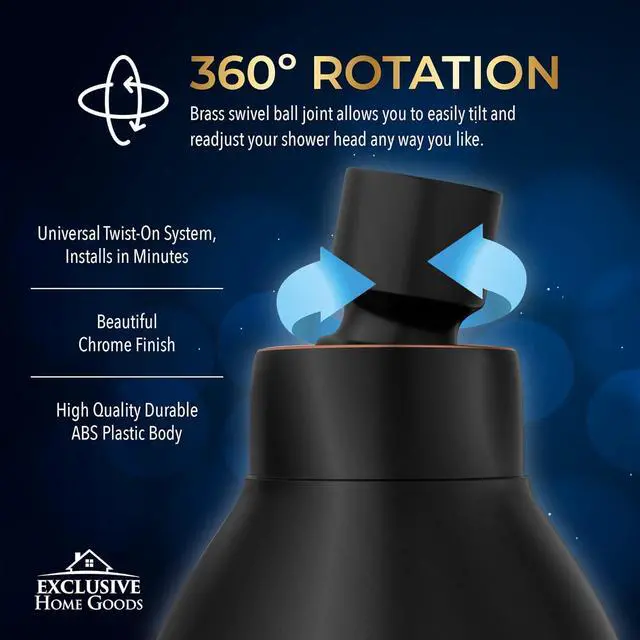 Alt view image 5 of 7 - High Pressure Shower Head - Powerful Deluxe Bathroom Showerhead with Strong Spray Stream and Small Silicone Nozzles - Universal Fit Works with High and Low Water Flow Showers