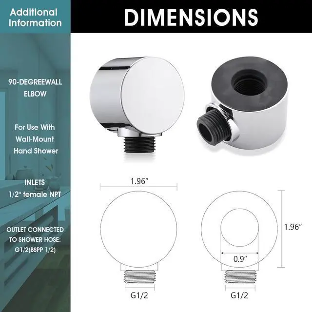 Alt view image 2 of 7 - Hand Shower with Slide Bar, High Pressure 10 Setting Handheld Shower Head, Adjustable Height 24" Slide Bar, Wall Supply Elbow and 6.6ft Extra Long Shower Hose - Chrome