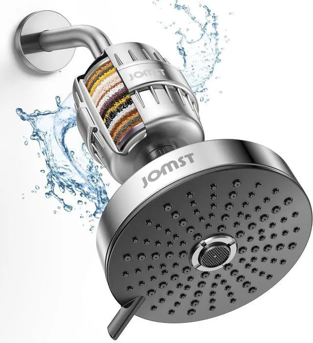 Main image of Shower Head  Filter COMBO ! Anti - Chlorine Specialty - 3 Gears' Boosting Pressure with 25 Stage Filtration - Removes 99.945% Chlorine & Heavy Metals for Healthier Skin/Hair - Chrome Shower Head