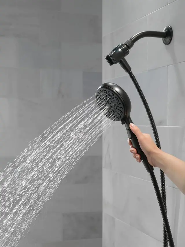 Alt view image 2 of 7 - DELTA 75609BL SureDock Handheld Showerhead, Matte Black