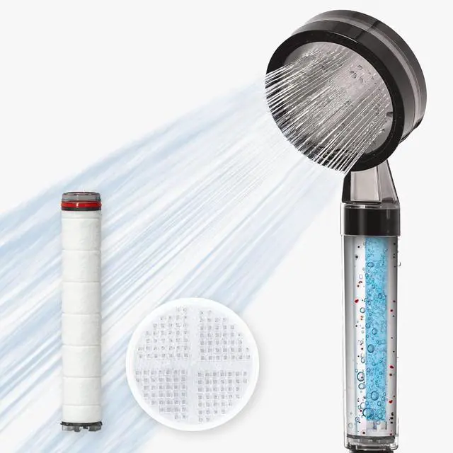 Main image of Visible Filtered Shower Head Carbon & Sediment Dual Filter with High Pressure NSF Certified Korea | Filtration System, Removes Chlorine | Good for Dry skin & Hair, Travel, RV, Bathroom