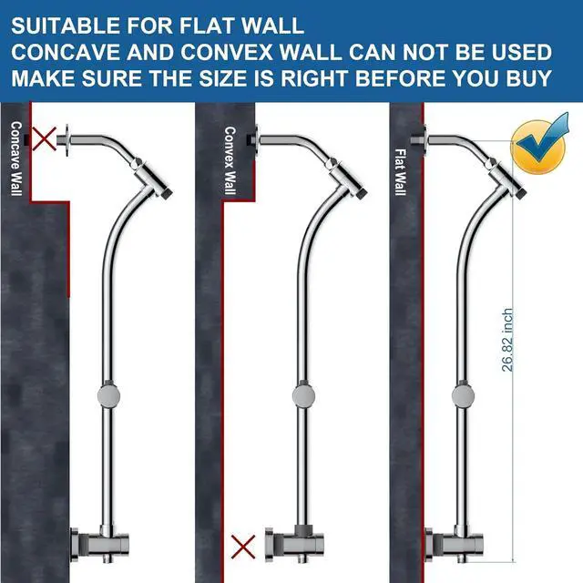 Alt view image 7 of 7 - High Pressure Handheld/Rain 82-mode 3-way Shower Head Combo with 25.75" Adjustable Drill-free Stainless Steel Slide Bar, Pet & Tub Power Wash and Anti-clog Nozzles, with 5ft Hose - Polished Chrome