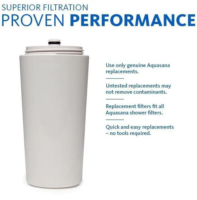 Alt view image 3 of 5 - Aquasana Shower Filter | Dermatologist-recommended for softer, healthier skin & hair | Proven to reduce 90% of chlorine for 6 months | High pressure | Includes shower head | AQ-4100