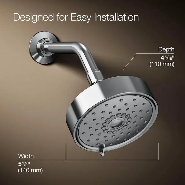 Alt view image 3 of 7 - KOHLER 22170-CP Purist 2.5 GPM Multi Function Shower Head with MasterClean and Katalyst Air-Induction Spray Technology, Polished Chrome