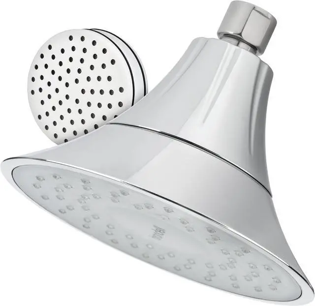 Main image of VivaSpring Filtered Shower Head FSH25-CG | Chrome Finish with Slate face and Wide Rain Spray | for softer skin and hair | 6 month filter FF-15 | Certified Filtration