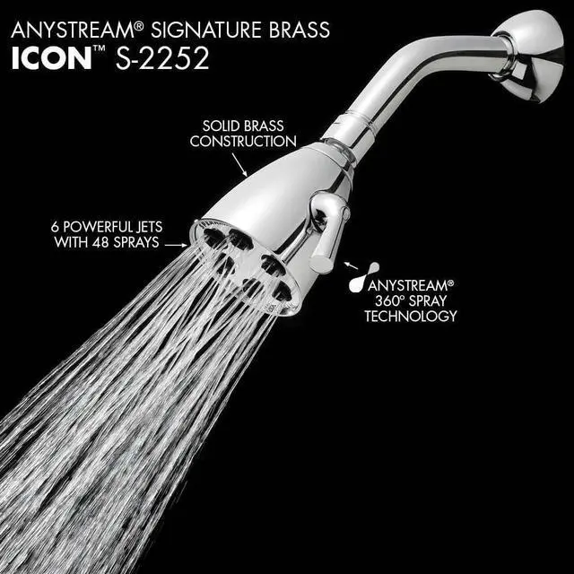 Alt view image 5 of 5 - Speakman S-2252-ORB Signature Brass Icon Anystream High Pressure Adjustable Shower Head, Oil-Rubbed Bronze