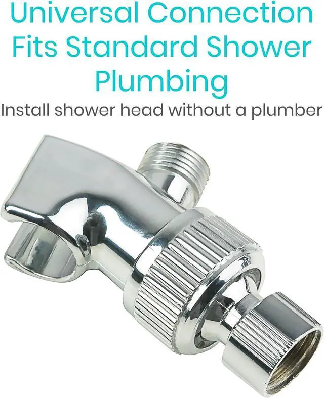 Alt view image 7 of 7 - Hand Held Shower Head with Long Hose - Detachable 2 in 1 Universal High Pressure Handheld Adapter - Chrome Finish with Large Waterfall Rainfall (?Chrome)
