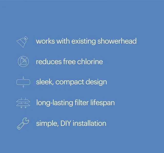 Alt view image 3 of 7 - Brondell Shower Filter VivaSpring, Compact Polished Chrome High Output, 100% High-Purity KDF Filtration, With FF-30 Filter Cartridge, Filtered Shower Water for Healthier Skin & Hair
