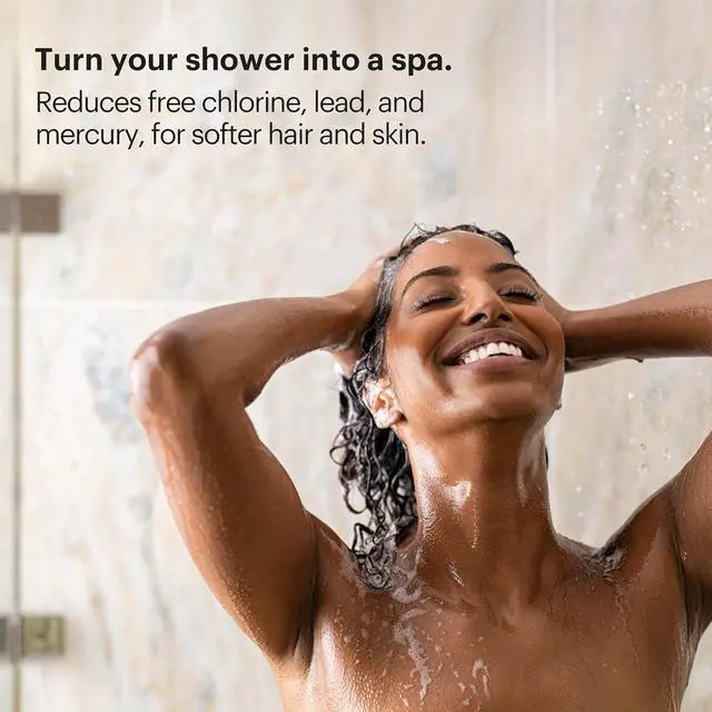 Alt view image 5 of 7 - Brondell Shower Filter VivaSpring, Compact Polished Chrome High Output, 100% High-Purity KDF Filtration, With FF-30 Filter Cartridge, Filtered Shower Water for Healthier Skin & Hair
