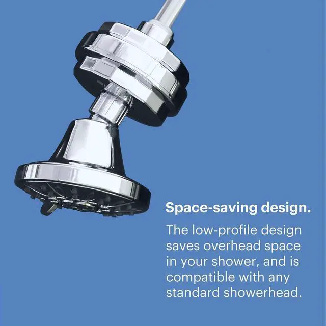 Alt view image 6 of 7 - Brondell Shower Filter VivaSpring, Compact Polished Chrome High Output, 100% High-Purity KDF Filtration, With FF-30 Filter Cartridge, Filtered Shower Water for Healthier Skin & Hair