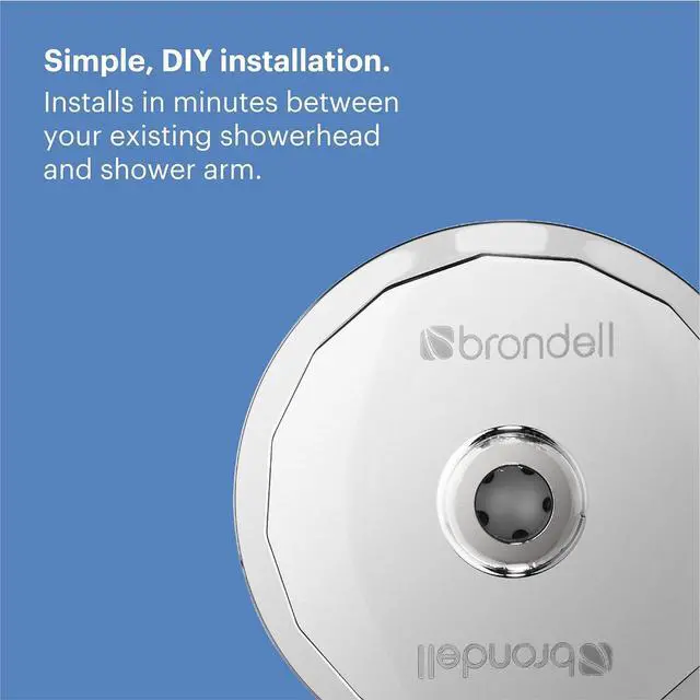 Alt view image 7 of 7 - Brondell Shower Filter VivaSpring, Compact Polished Chrome High Output, 100% High-Purity KDF Filtration, With FF-30 Filter Cartridge, Filtered Shower Water for Healthier Skin & Hair