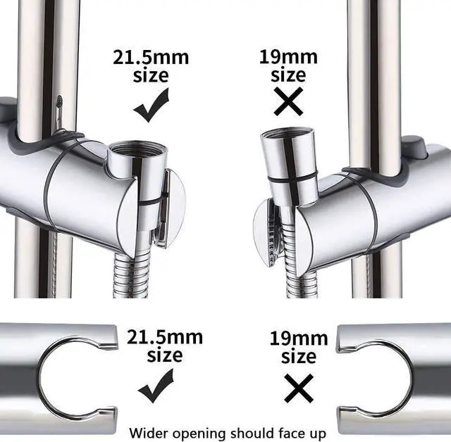 Alt view image 6 of 7 - KES Handheld Shower Head with Adjustable Shower Slide Bar 5 Function Extra Long Hose Polished Finish, F204-PS+KP501B-CH