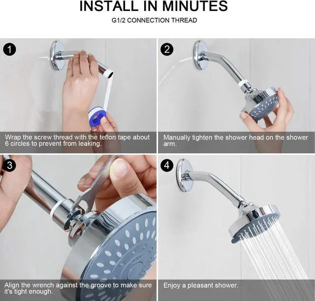 Alt view image 7 of 7 - HOPOPRO 5-Mode High Pressure Shower Head - The Washington Post, NBC News, Today TV Show Recommended - High Flow Fixed Showerheads (4 Inch Oil Rubbed Bronze)