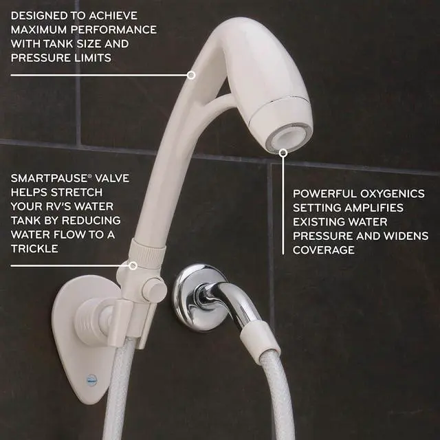 Alt view image 3 of 5 - ETL Oxygenics 26788 BodySpa RV Handheld Shower - White