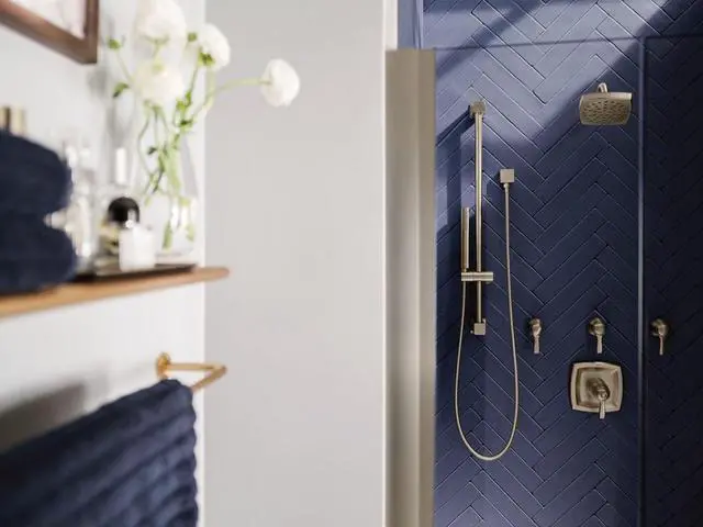 Alt view image 2 of 7 - Moen Voss Brushed Nickel 6-Inch Single-Function Rainshower Showerhead with Immersion Technology, S6365BN