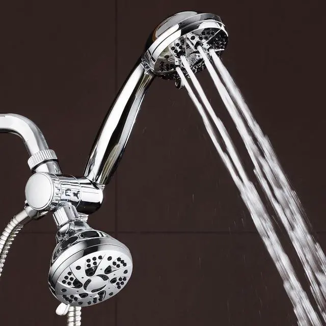 Alt view image 3 of 7 - AquaDance Total Chrome High Pressure 3-way 48-setting Rain  Handheld Shower Head Combo  Angle Adjustable, Anti-Clog Jets, Tool-Free Installation - USA Standard Certified  Top U.S. Brand