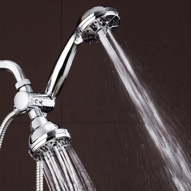 Alt view image 4 of 7 - AquaDance Total Chrome High Pressure 3-way 48-setting Rain  Handheld Shower Head Combo  Angle Adjustable, Anti-Clog Jets, Tool-Free Installation - USA Standard Certified  Top U.S. Brand