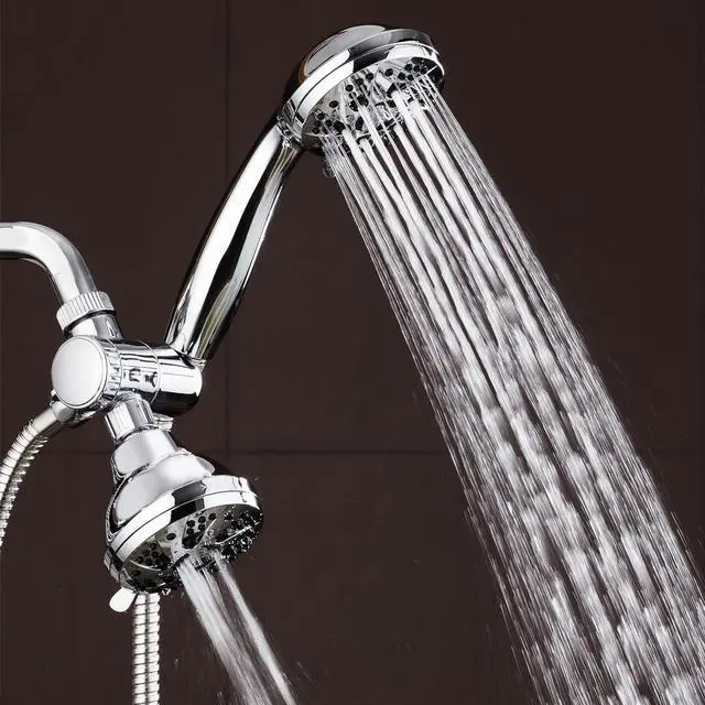 Alt view image 5 of 7 - AquaDance Total Chrome High Pressure 3-way 48-setting Rain  Handheld Shower Head Combo  Angle Adjustable, Anti-Clog Jets, Tool-Free Installation - USA Standard Certified  Top U.S. Brand