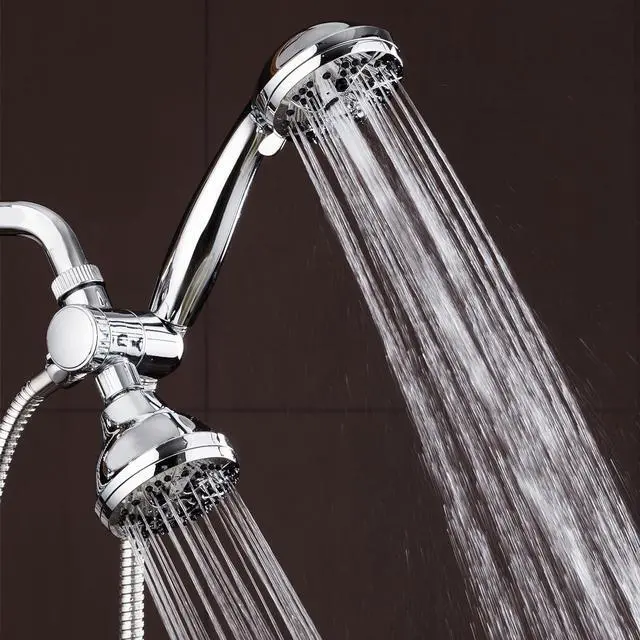 Alt view image 6 of 7 - AquaDance Total Chrome High Pressure 3-way 48-setting Rain  Handheld Shower Head Combo  Angle Adjustable, Anti-Clog Jets, Tool-Free Installation - USA Standard Certified  Top U.S. Brand