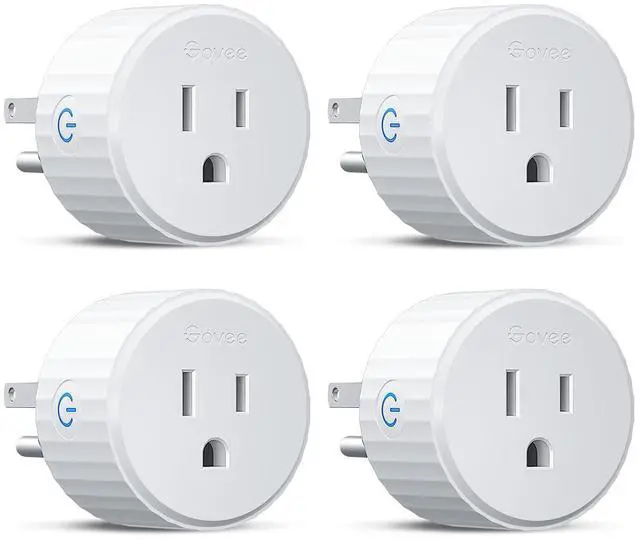 Main image of Govee Smart Plug, WiFi Plugs Work with Alexa & Google Assistant, Smart Outlet with Timer & Group Controller, WiFi Outlet for Home, No Hub Required, ETL & FCC Certified, 2.4G WiFi Only, 4 Pack
