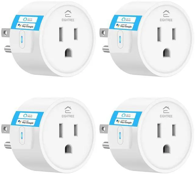 Main image of EIGHTREE Smart Plug 2025 Upgrade to 15A, Bluetooth & Wi-Fi Outlet Plug Dual Connection, Voice Control, Remote Control Outlet Timer Indoor, Smart Plugs That Work with Alexa & Google, 2.4GHz Wi-Fi Only