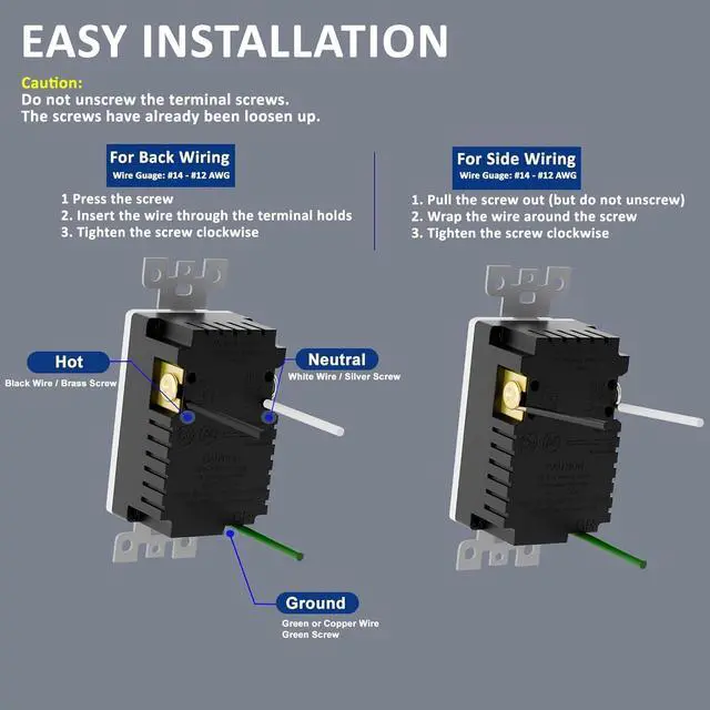 Alt view image 6 of 7 - USB Outlet with 4.8A/24W Type A & Type C USB Charging Ports, High Charging Power Electrical OutletUL Listed, Screwless Wall Plate Included - White