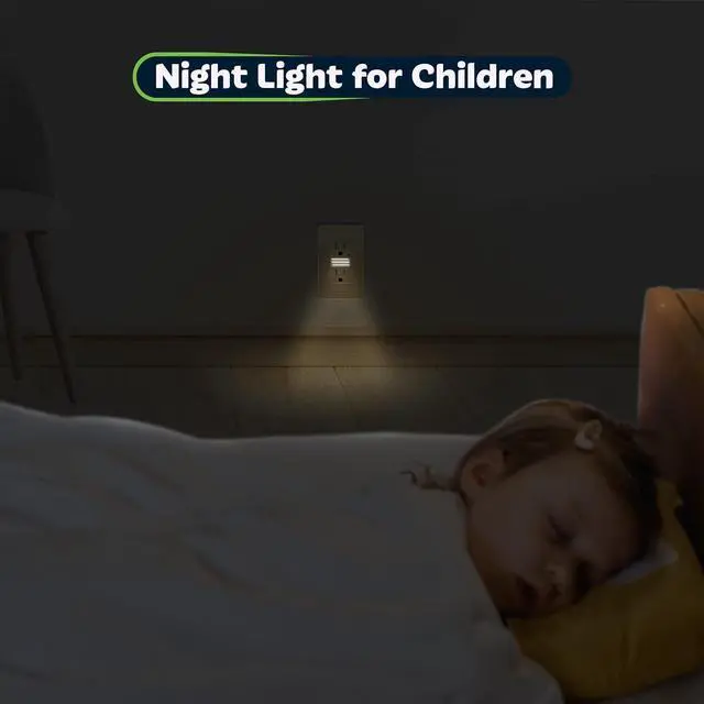 Alt view image 4 of 7 - TOPGREENER LED Guide Light Receptacle with Automatic Daylight Sensor, Night Light Decorator Wall Outlet, 125VAC/15A Tamper-Resistant Receptacle, TGL215TR-GD, Gold