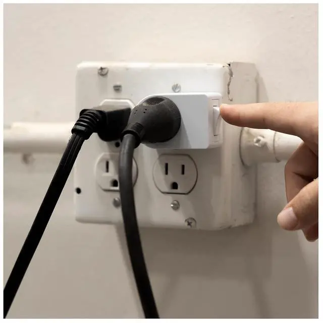 Alt view image 7 of 7 - UltraPro Grounded Power Switch, 4 Pack, Outlet Extender, 3 Prong, Easy to Install, for Indoor Lights and Small Appliances, Energy Efficient Adapter, Space Saving Design, UL Listed, White, 46844