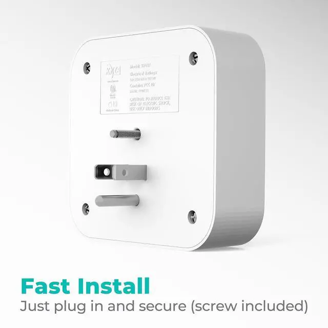 Alt view image 4 of 7 - KMC Smart Tap Mini 2-Pack, 4-Outlet Wall Mounted Plug Adapter, 3 Independently Controlled Wi-Fi Outlets, Compatible with Alexa & Google Assistant, No Hub Required