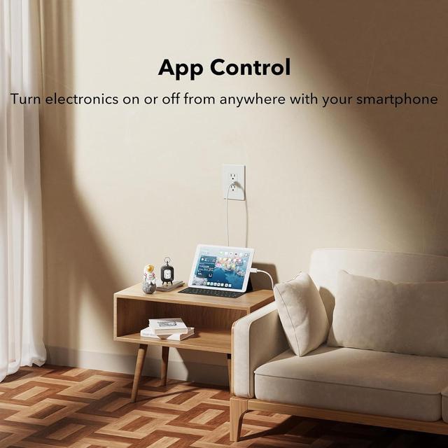 Alt view image 5 of 7 - BN-LINK Smart Electrical Outlet with 2 Controlled Plugs and Type-C Charging, in-Wall Smart Wi-Fi Outlet with Voice and APP Remote Control, Compatible with Alexa and Google Assistant, 2.4GHz Wi-Fi Only
