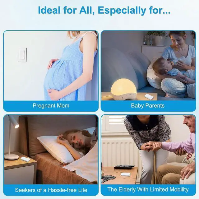 Alt view image 7 of 7 - Remote Switch Outlet,GreenCyle Remote Control Outlet Plug with Switch,Wireless On/Off Light Switches Wall Mounted,15A/1500W,TUV List,No Wiring Needed,500ft RF Range,for Lamp,Fans,Household Appliances