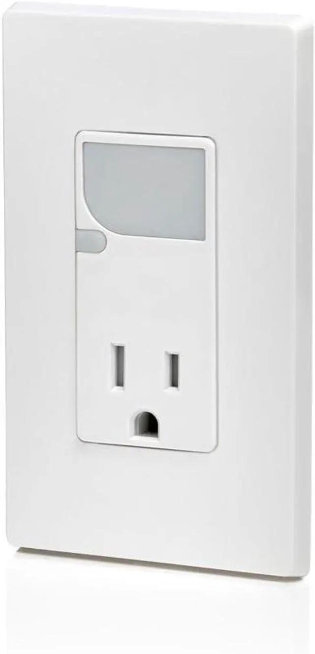 Alt view image 4 of 4 - Leviton 15-Amp 125V AC Combination Decora Tamper Resistant Receptacle with LED Guide Light, T6525-W, White
