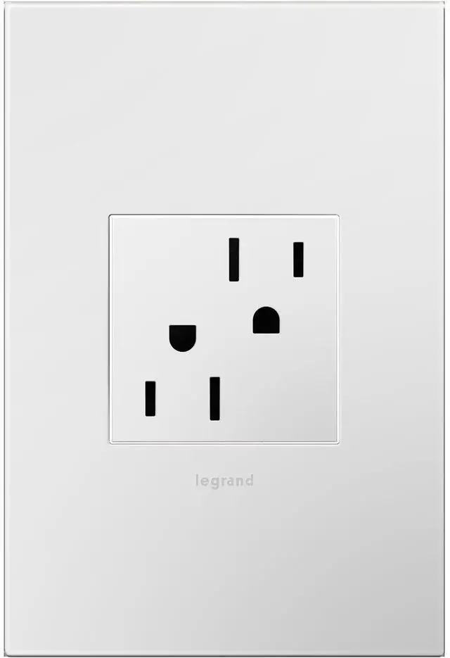 Main image of Legrand adorne 15A Tamper-Resistant Outlet (12 - Pack, Gloss White Finish), ARTR152W4-12PK