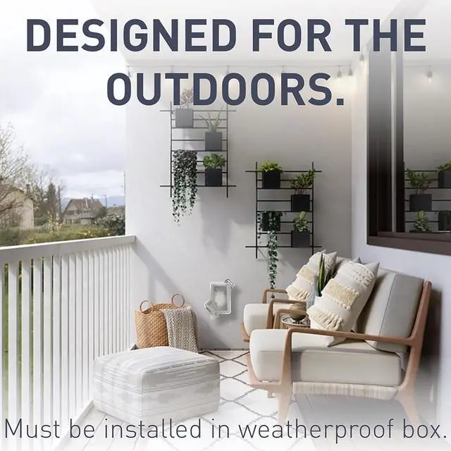 Alt view image 3 of 7 - Legrand radiant 2097TRWRGRY 20 Amp Outdoor GFCI Self Test Tamper Resistant Weather Resistant Decorator Duplex Outlet, Gray (1 Count)