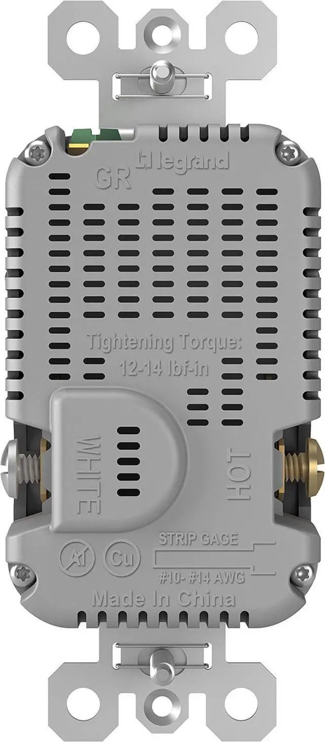 Alt view image 4 of 5 - Legrand Pass & Seymour TR20USBAC6BK 20 Amp Tamper-Resistant Heavy-Duty Specification Grade Decorator Duplex Receptacle Outlet with Ultra Fast USB A/C 6.0A Charging Ports, Black (1 Count)