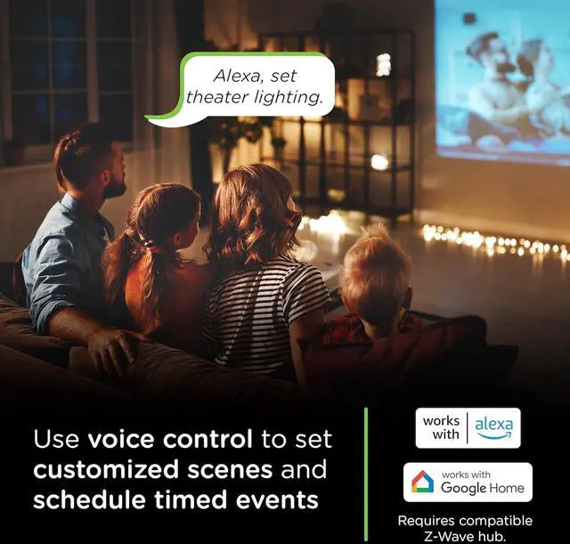 Alt view image 3 of 6 - Enbrighten Z-Wave Plus Smart Receptacle, Works with Alexa, Google Assistant, Tamper-Resistant, Z-Wave Outlet, Always On Outlet, Hub Required, Smart Outlet, Lamps, Small Appliances, 700 Series, 58449