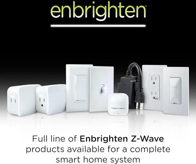 Alt view image 6 of 6 - Enbrighten Z-Wave Plus Smart Receptacle, Works with Alexa, Google Assistant, Tamper-Resistant, Z-Wave Outlet, Always On Outlet, Hub Required, Smart Outlet, Lamps, Small Appliances, 700 Series, 58449