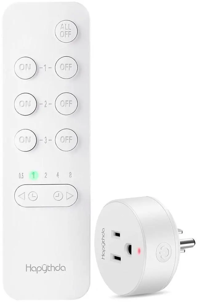 Main image of Remote Control Outlet with Countdown Function, 15A/1500W Anti-Surge 4000V Wireless Remote Outlet, 500FT RF Range No Wire Remote Plug On Off Switch for Household Appliances, Christmas Lights