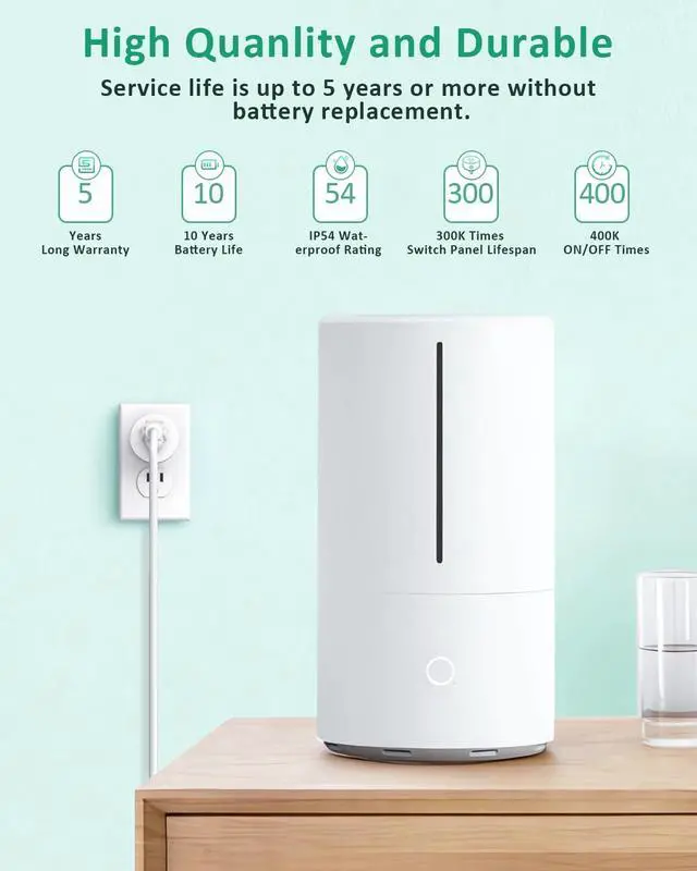 Alt view image 5 of 7 - Remote Control Outlet with Countdown Function, 15A/1500W Anti-Surge 4000V Wireless Remote Outlet, 500FT RF Range No Wire Remote Plug On Off Switch for Household Appliances, Christmas Lights