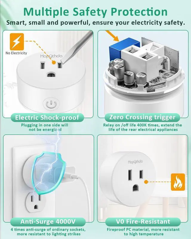 Alt view image 4 of 7 - Remote Control Outlet Plug with Countdown Function, 15A/1500W, 500 Feet RF Range Wireless Light Switch, No Wiring Needed Remote Outlet for Small Electrical Appliance,3 Outlets & 1 Remote