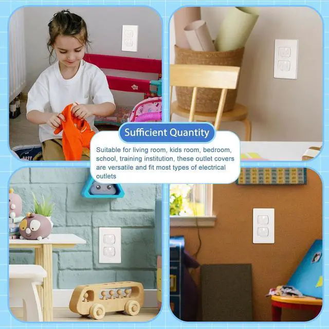 Alt view image 3 of 7 - Thyle 500 Pcs Outlet Covers Bulk Child Baby Proofing Plug for Electrical Outlets Covers Easy Install Socket Sturdy Safe Secure Baby Proofing Kit for Home Office Bulk