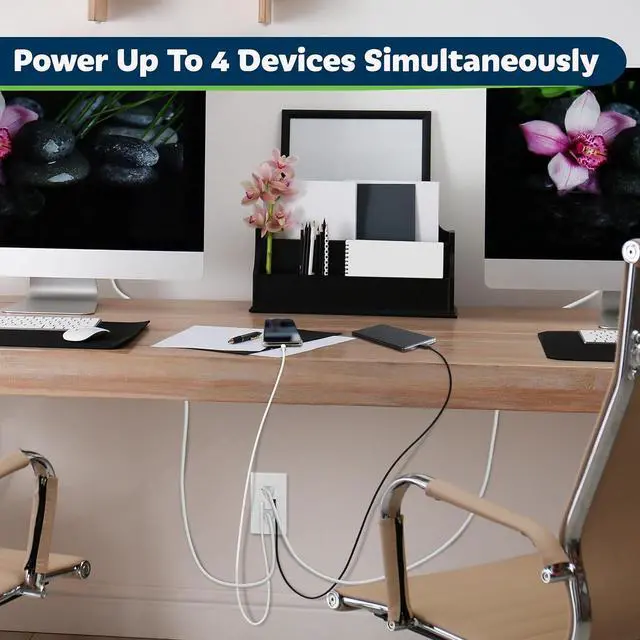Alt view image 5 of 7 - TOPGREENER USB Outlet, Type C & Type A USB Wall Outlet, 20 Amp Tamper-Resistant Receptacle, Charging Power Outlet with USB Ports, Wall Plate Included, UL Listed, TU22036AC-W-6PCS, White, 6 Pack