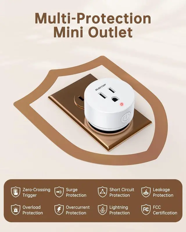 Alt view image 2 of 7 - ELECTOP Remote Control Outlet, 15A/1500W Wireless Outlet Power Switch with Countdown Function, No Wire Long Range Electrical Switch Plug On/Off for Small Household Appliance(1 Swicth & 2 Outlets)