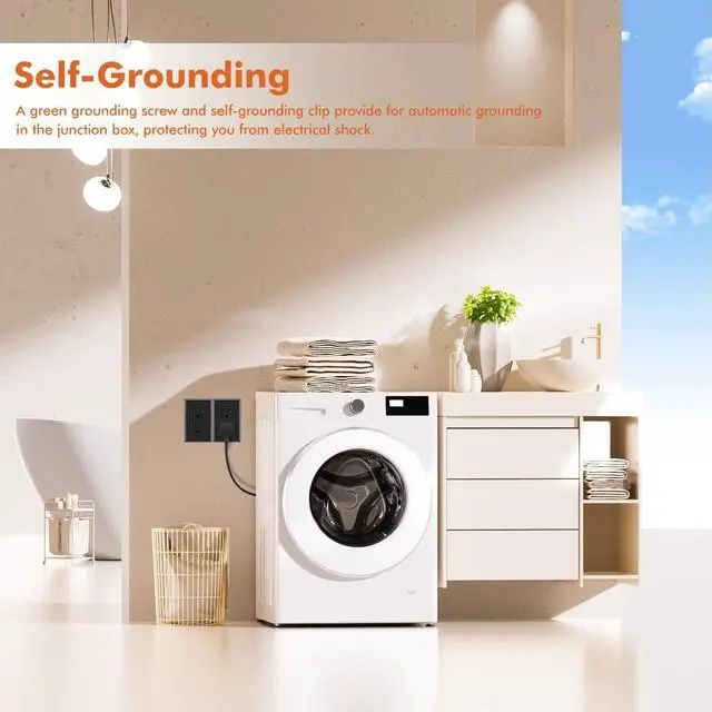 Alt view image 7 of 7 - Micmi Decorator Receptacle Outlet, Standard Decorative Wall Outlet, 15 Amp, 125 Volt, Non-Tamper Resistant, Grounding UL Listed Black (15A Outlet with wallplates 10pack)