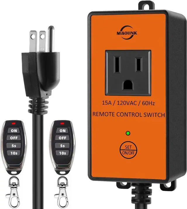 Main image of 120v Automatic Vacuum Switch Wireless Remote Control Dust Collector Starter Outlet Switch (Battery Included) (120V)