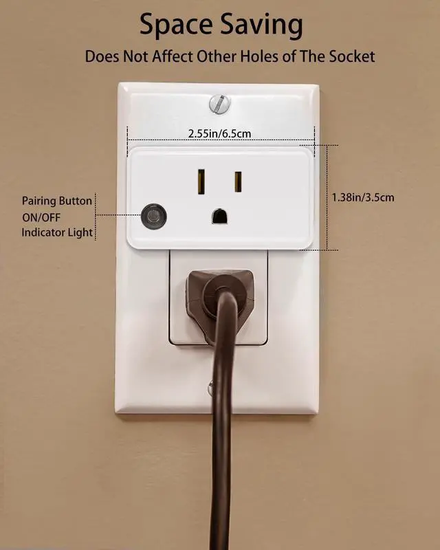 Alt view image 5 of 7 - Remote Control Outlet, Wireless Wall Mounted Light Switch Kit, FCC & ETL Listed, Programmable and Expandable, No Wiring, 200Ft RF Range, 15A/1800W, 1 Remote + 3 Outlets