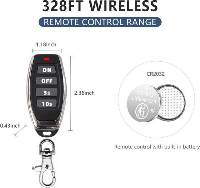 Alt view image 6 of 7 - 120v Automatic Vacuum Switch Wireless Remote Control Dust Collector Starter Outlet Switch (Battery Included) (120V)